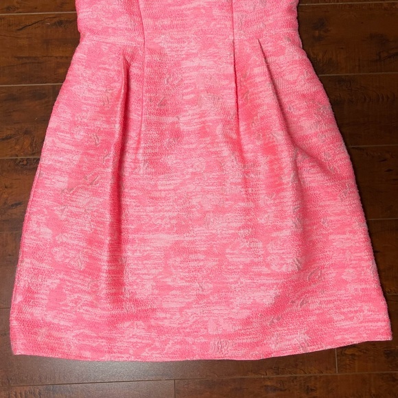 BETSEY JOHNSON Jacquard Structured Pink Mini A-Line Dress Size 6 - Picture 4 of 13
